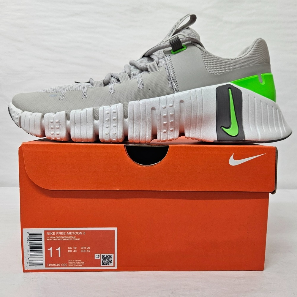 Nike Free Metcon 5 Training Shoes DV3949-002 Light Iron Ore Green Men's‎ Size 11